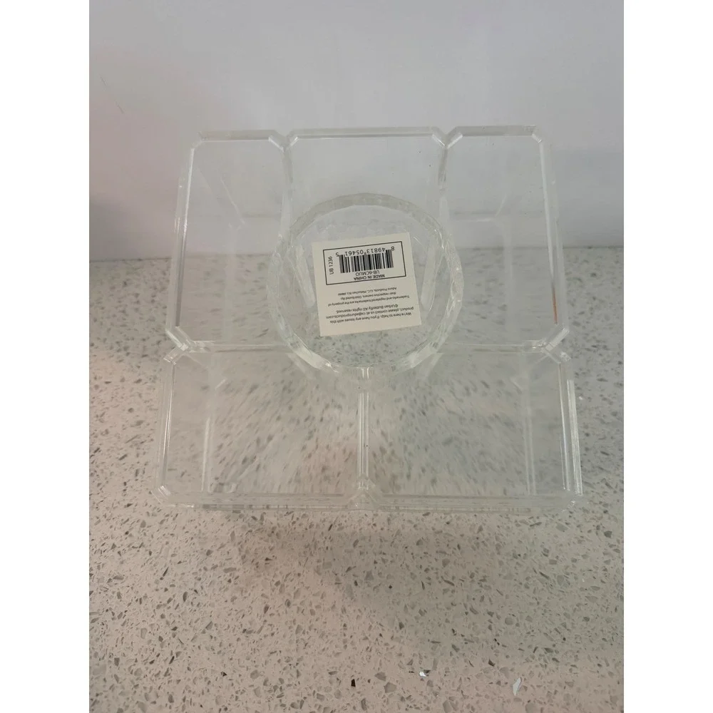 Urban Butterfly Clear 6 Compartment Multi-Use Makeup Vanity Organizer UB-6CMUO